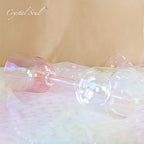 Crystal Soul Light Pink Aurora Double-headed Crystal Holy