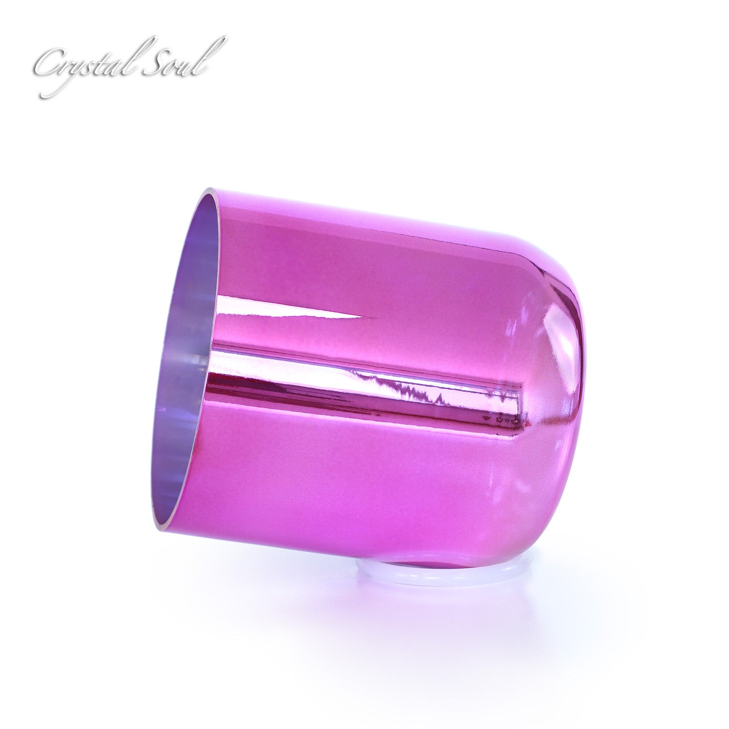 Crystal Soul Pink Electroplated Colored Crystal Singing Bowl