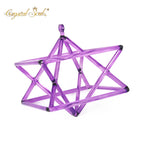 Crystal Soul Purple Transparent Crystal Merkaba Sound Therapy Instrument