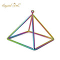 Crystal Soul Pink Green Titanium Steel Crystal Pyramid