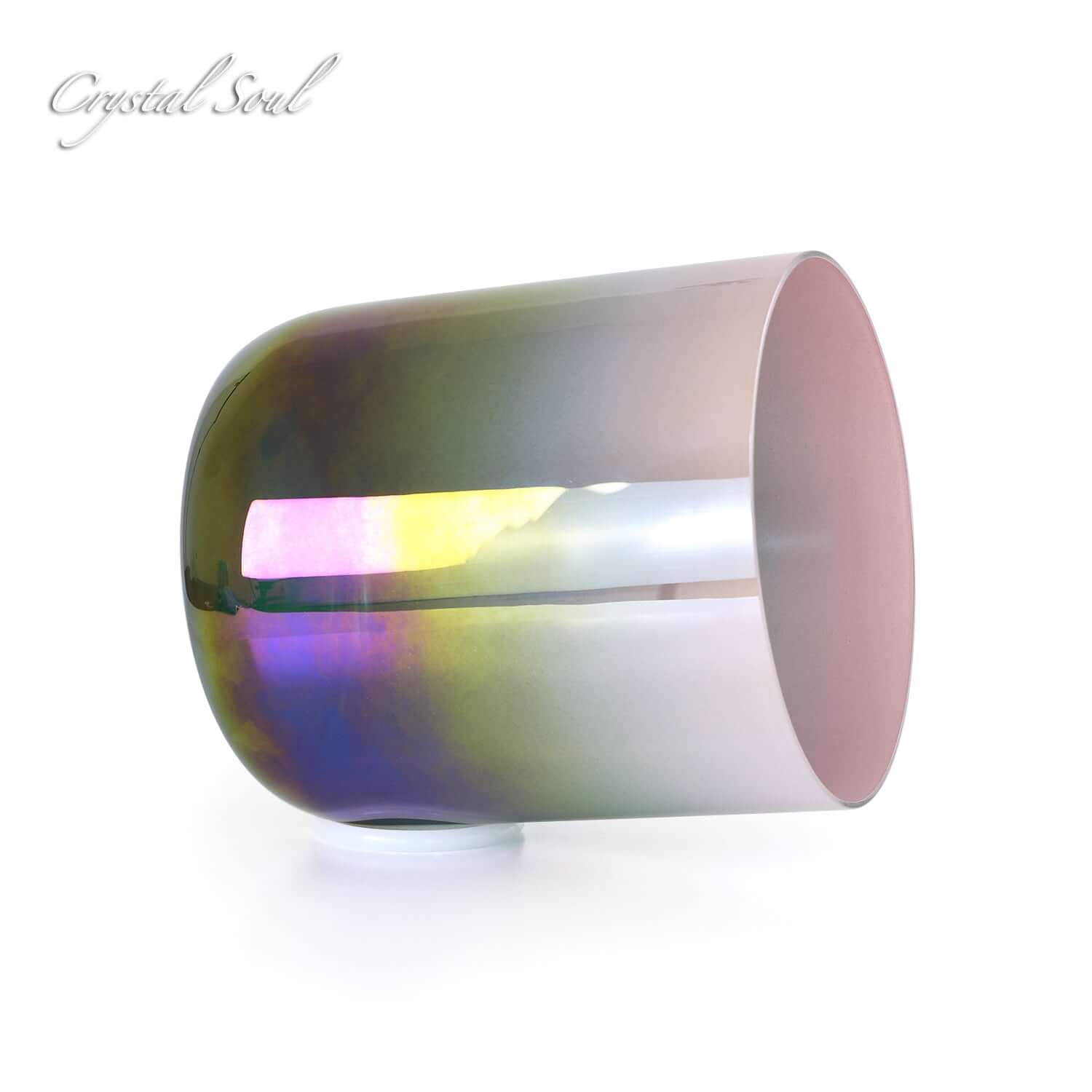 Crystal Soul Pink Green Gradient Aurora Alchemy Crystal Bowl