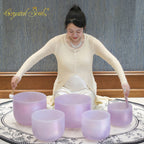 Crystal Soul New Exclusive Design Amethyst Alchemy Crystal Bowl Harmony Set