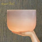 Crystal Soul Gray-Orange Gradient Frosted Crystal Bowl