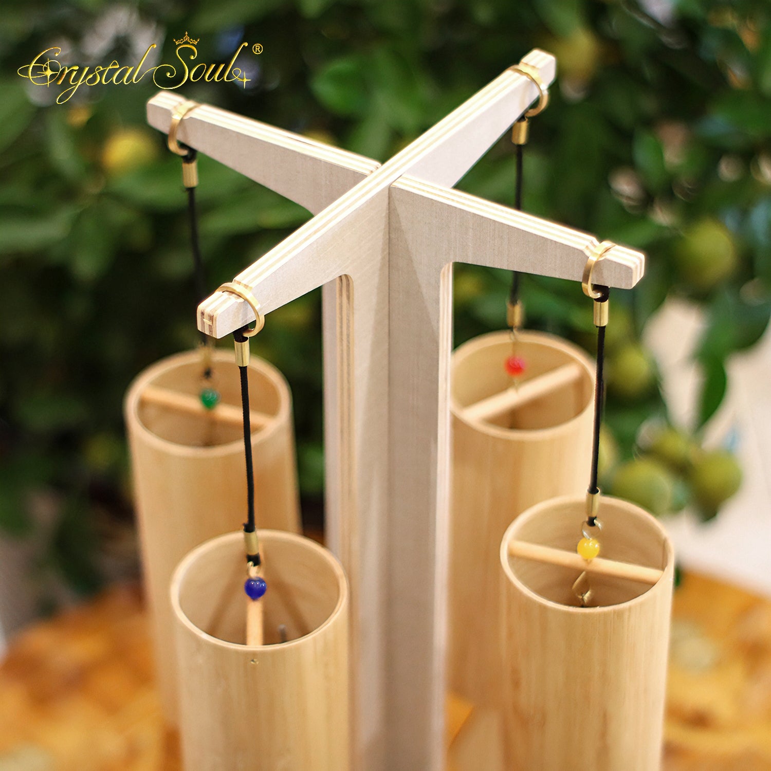 Crystal Soul Classic Four Season Chord Bamboo Wind Chime Set