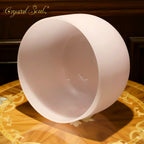 Crystal Soul Macaron Pink Frosted Crystal Singing Bowl
