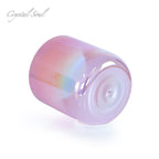 Crystal Soul Pink Clear Gradient Crystal Singing Bowl