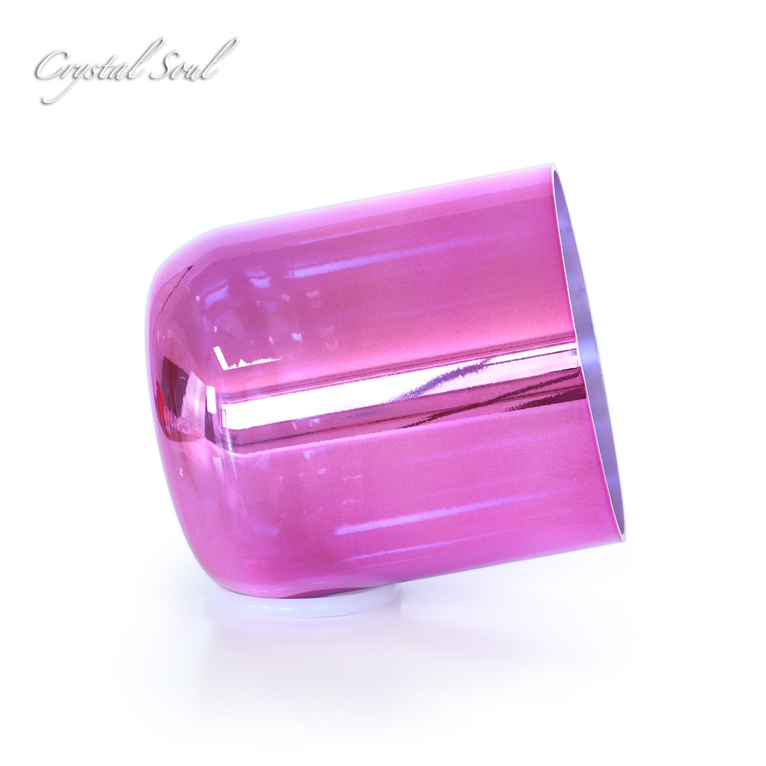Crystal Soul Pink Electroplated Colored Crystal Singing Bowl