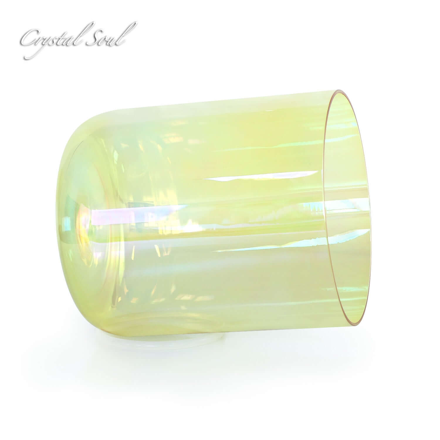 Crystal Soul Yellow Green Clear Alchemy Crystal Bowl