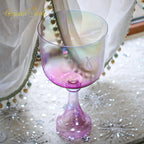 Crystal Soul High Quality Custom Carved Purple Aurora Clear Holy Grail Alchemy Crystal Bowl