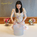Crystal Soul 12" Flat-Bottomed Frosted Moonlight Alchemy Crystal Bowl