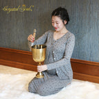 Crystal Soul Golden Holy Grail Alchemy Crystal Bowl