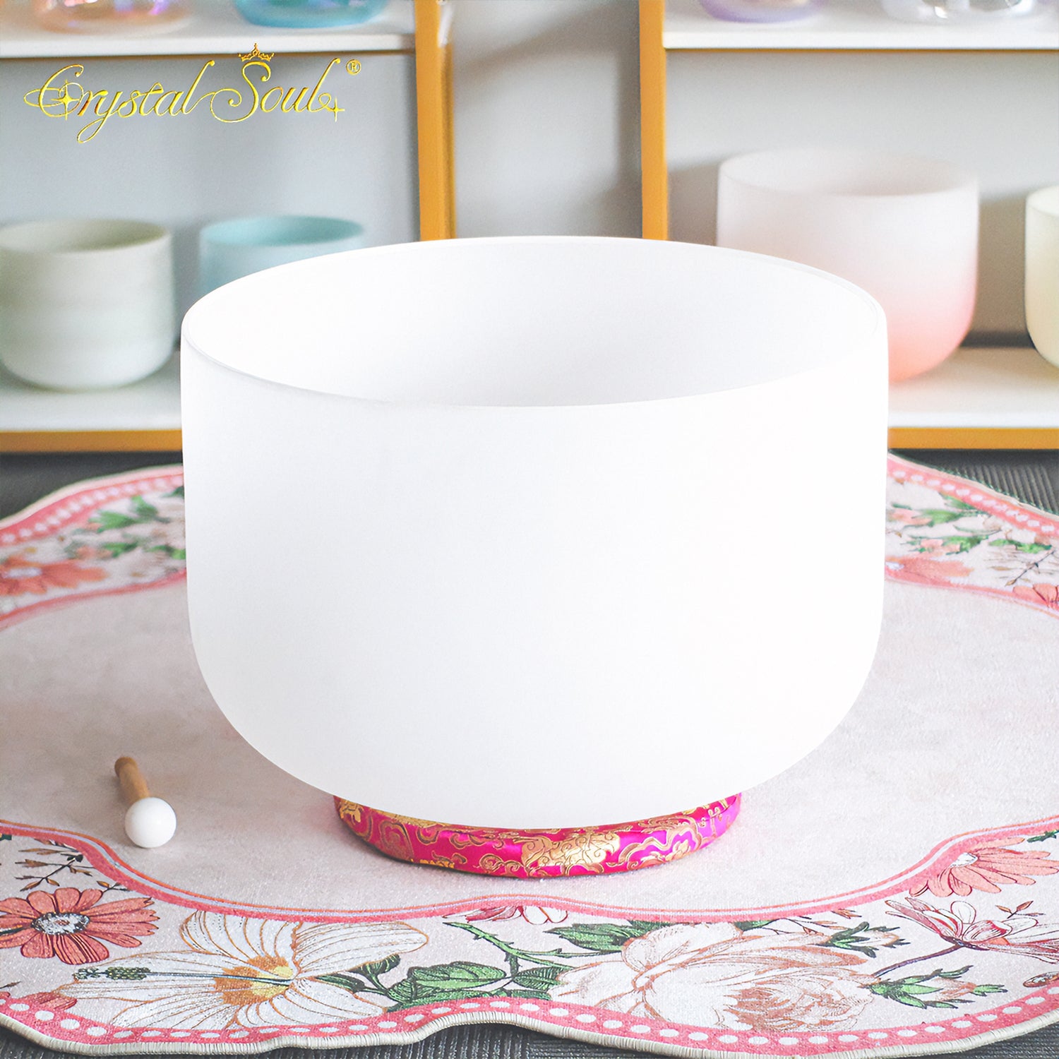 Crystal Soul Extra Large 22" White Frosted Crystal Bowl