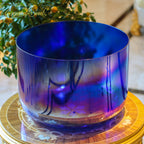 Crystal Soul High Quality Cosmic Purple Aurora Alchemy Crystal Bowl Customizable 18"