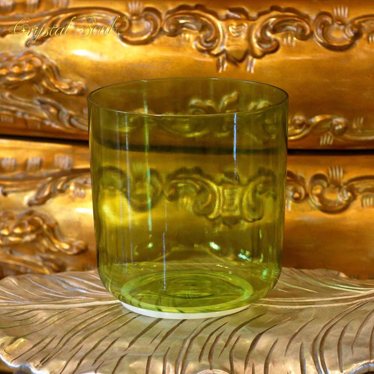 Crystal Soul Green Apple Clear Alchemy Crystal Bowl