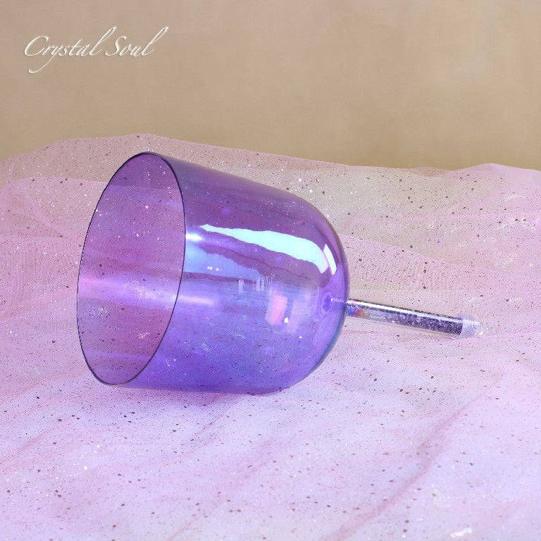 Crystal Soul Purple Handheld Crystal Bowl Customizable Octave 3rd 4th