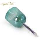 Crystal Soul Dark Green Jade Handle Alchemy Crystal Bowl