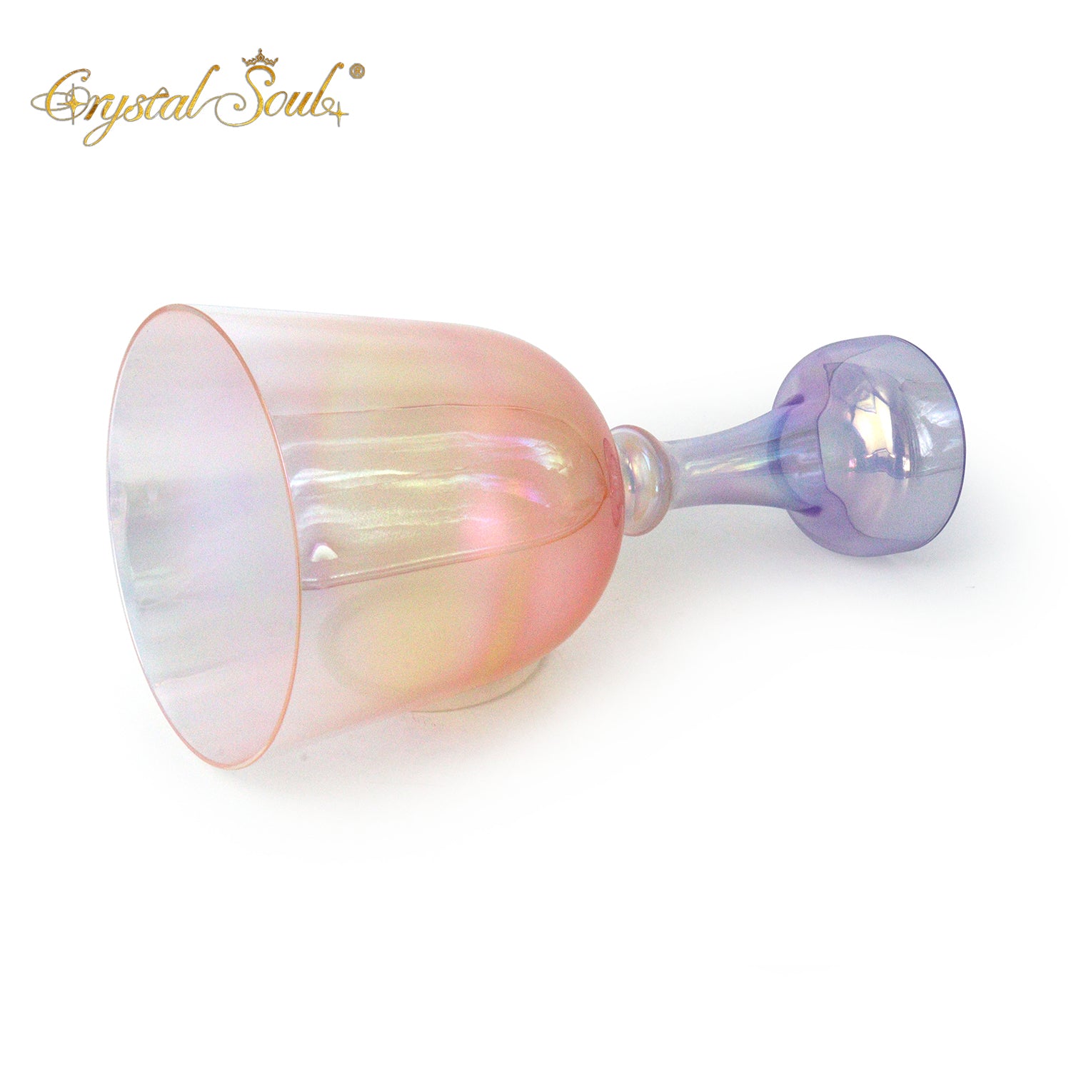 Crystal Soul Violet-Orange Clear Gradient Alchemy Holy Chalice Crystal Bowl