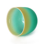 Crystal Soul Gold Green Gradient Frosted Quartz Crystal Singing Bowl
