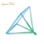 Crystal Soul Sky Azure Green Gradient Crystal Pyramid