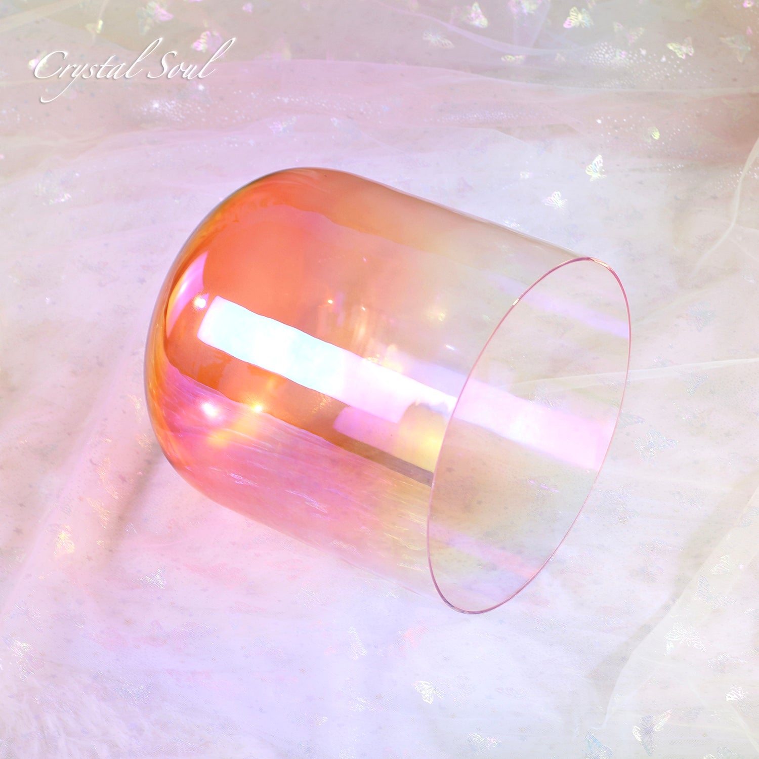 Crystal Soul Red Clear Gradient Alchemy Crystal Bowl