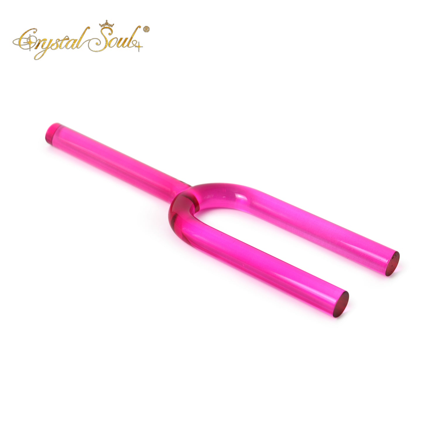 Crystal Soul Rose Pink Crystal Singing Fork