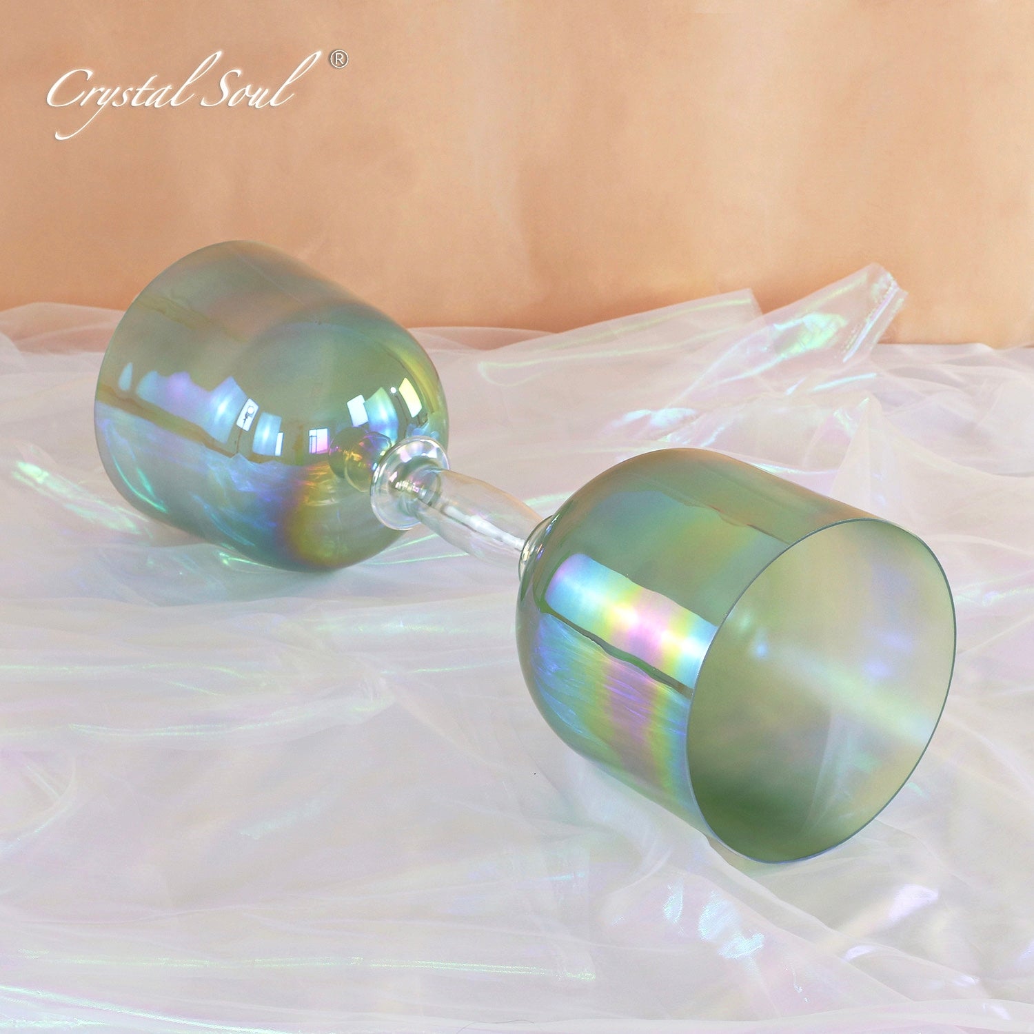 Crystal Soul Green Aurora Double-headed Crystal Holy
