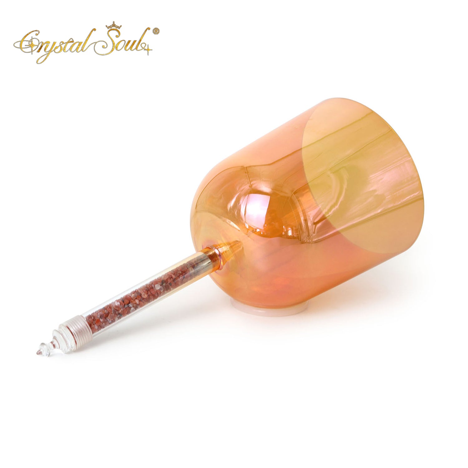 Crystal Soul Orange Jade Handle Alchemy Crystal Bowl