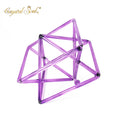 Crystal Soul Purple Transparent Crystal Merkaba Sound Therapy Instrument