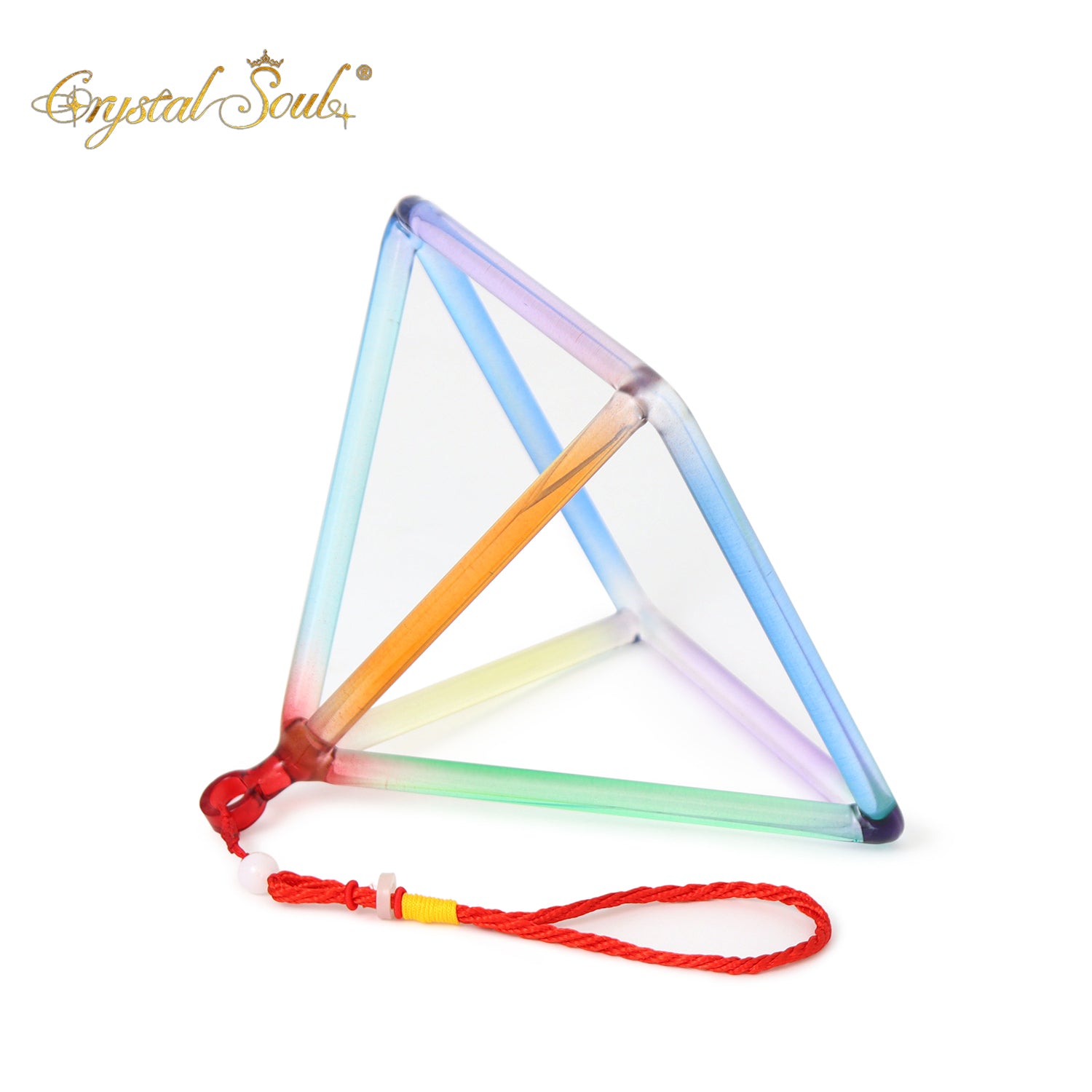 Crystal Soul Rainbow Colored Gradient Crystal Pyramid