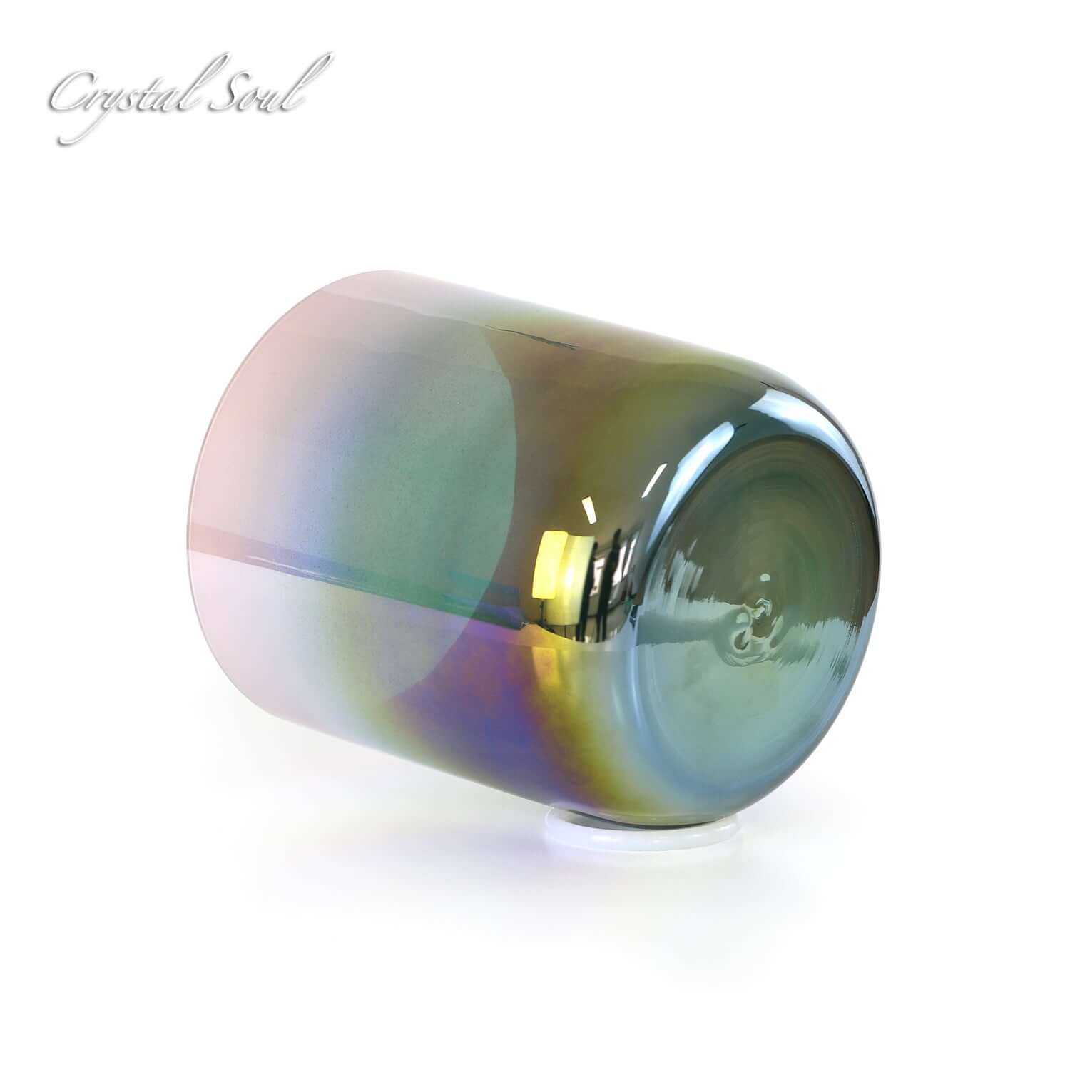 Crystal Soul Pink Green Gradient Aurora Alchemy Crystal Bowl