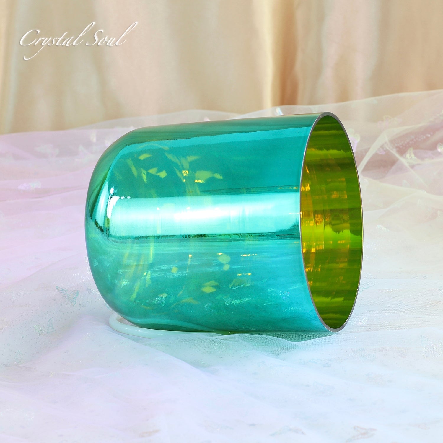 Crystal Soul Green Electroplated Crystal Singing Bowl