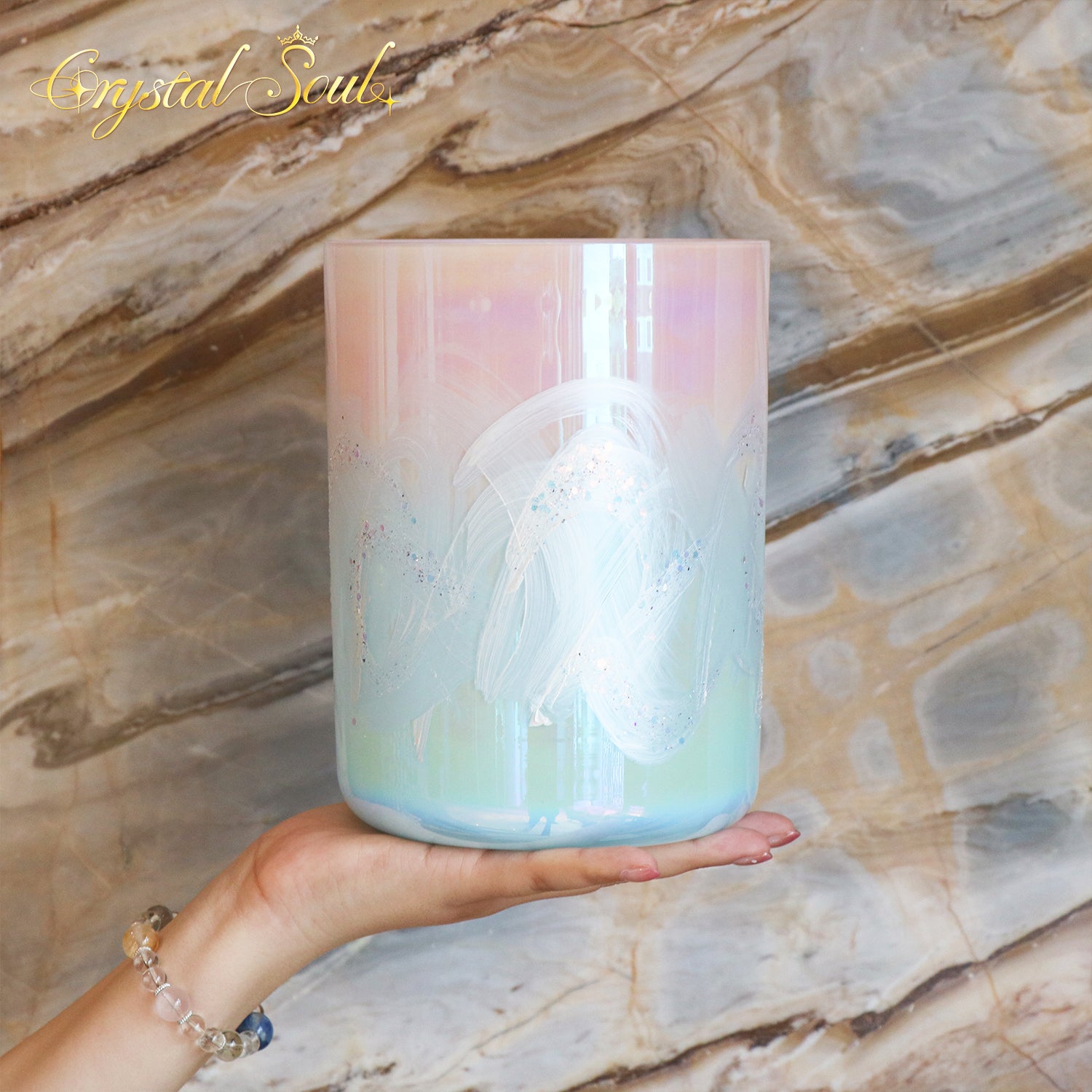 Crystal Soul Reiki Series Starlit Iridescent Alchemy Crystal Bowl