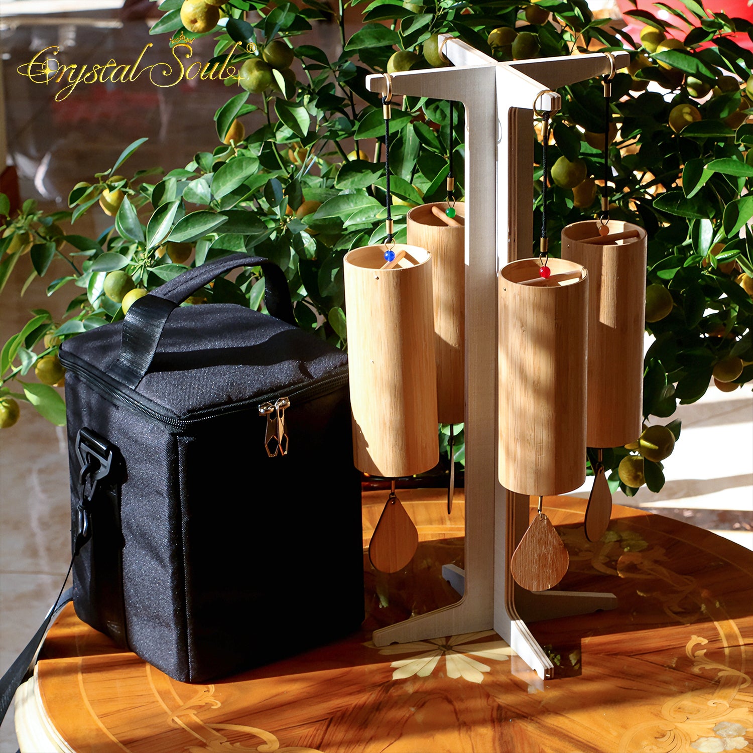 Crystal Soul Classic Four Season Chord Bamboo Wind Chime Set