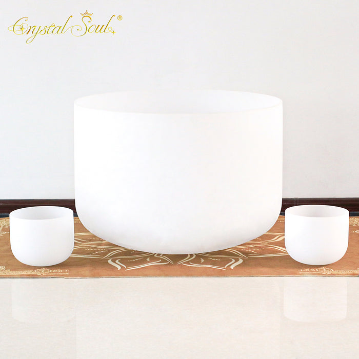 Crystal Soul 38" 5A Extra Large White Frosted Crystal Singing Bowl