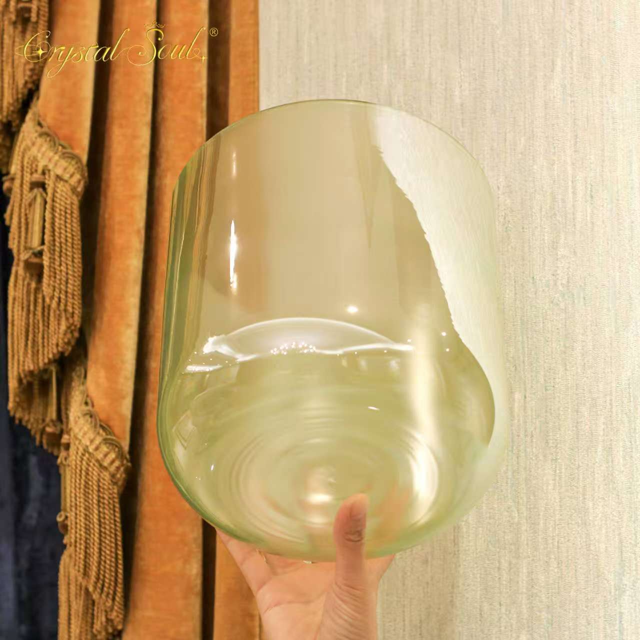 Crystal Soul Green Thickened Alchemy Crystal Singing Bowl