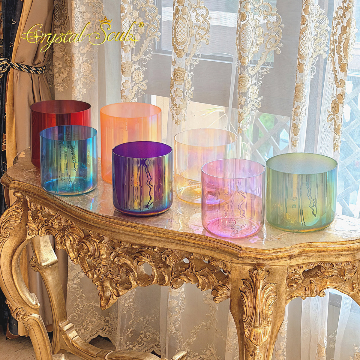 Crystal Soul New Multi‑Treasure Colored Alchemy Crystal Bowl Set