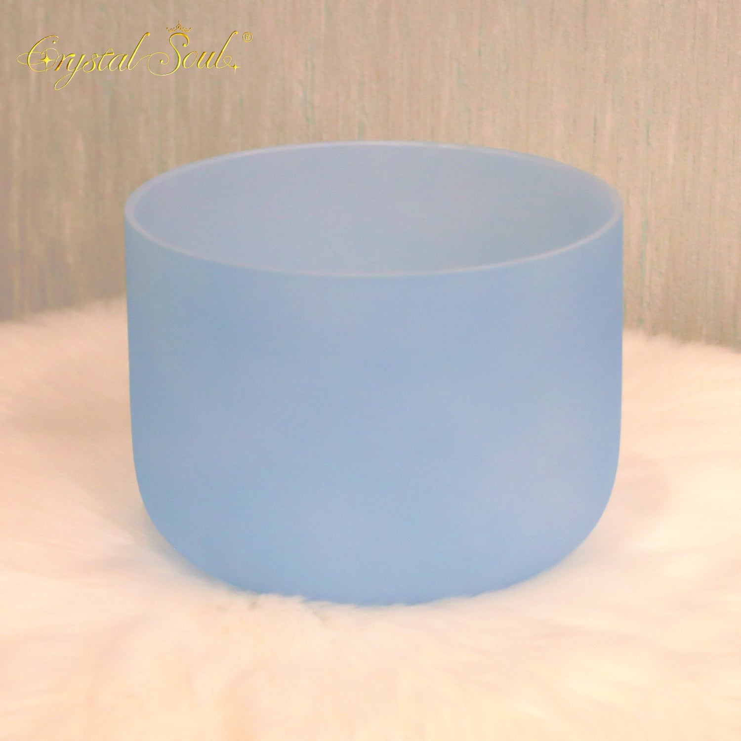 Crystal Soul Macaron Azure Frosted Crystal Singing Bowl