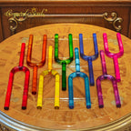 Crystal Soul Set of 8 Colored Crystal Tuning Forks