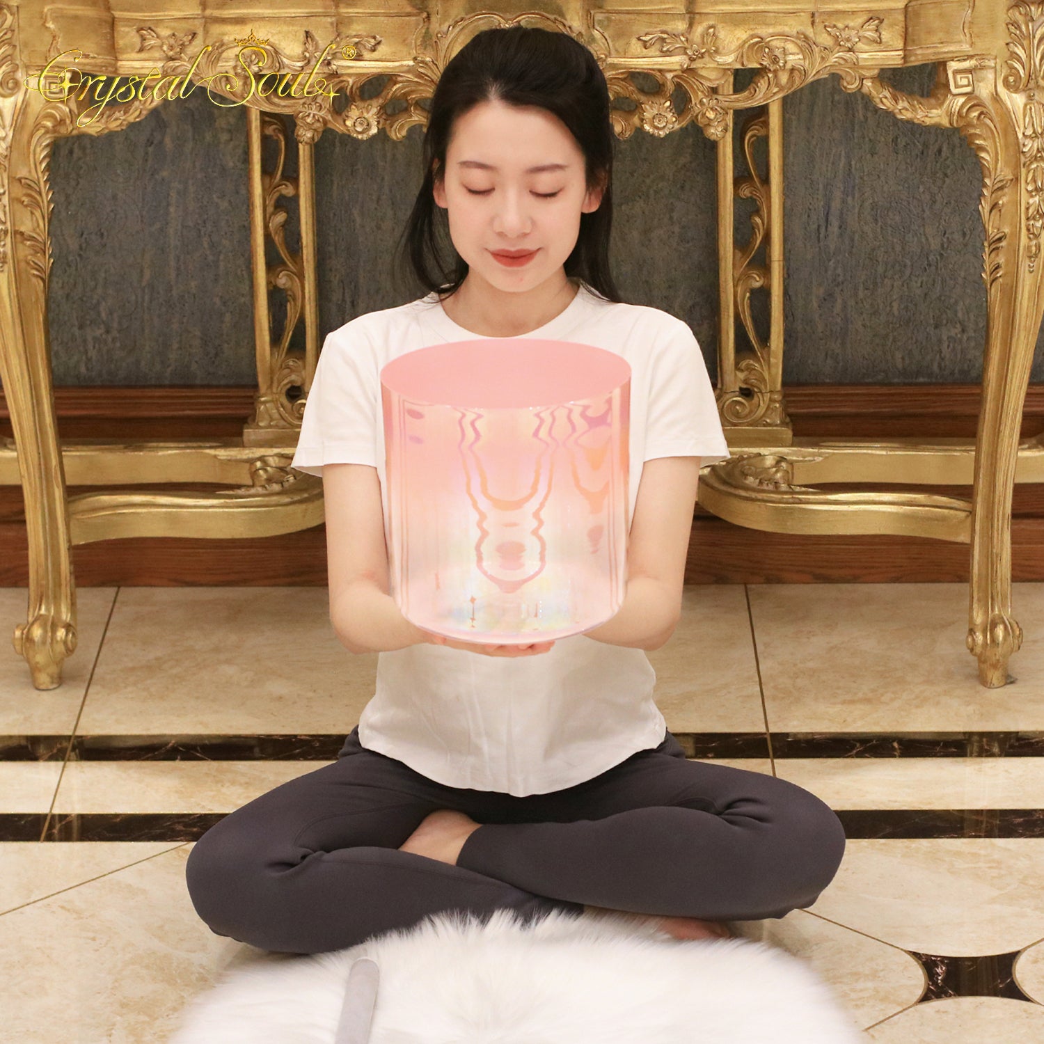 Crystal Soul Classic Gradient Pink Alchemy Crystal Bowl