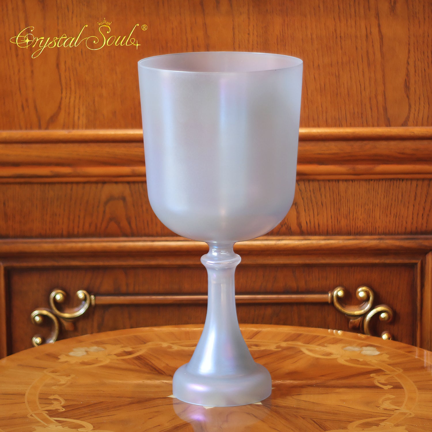 Crystal Soul Mist-Blue Aurora Frosted Holy Grail Alchemy Crystal Bowl