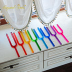 Crystal Soul Set of 8 Colored Crystal Tuning Forks