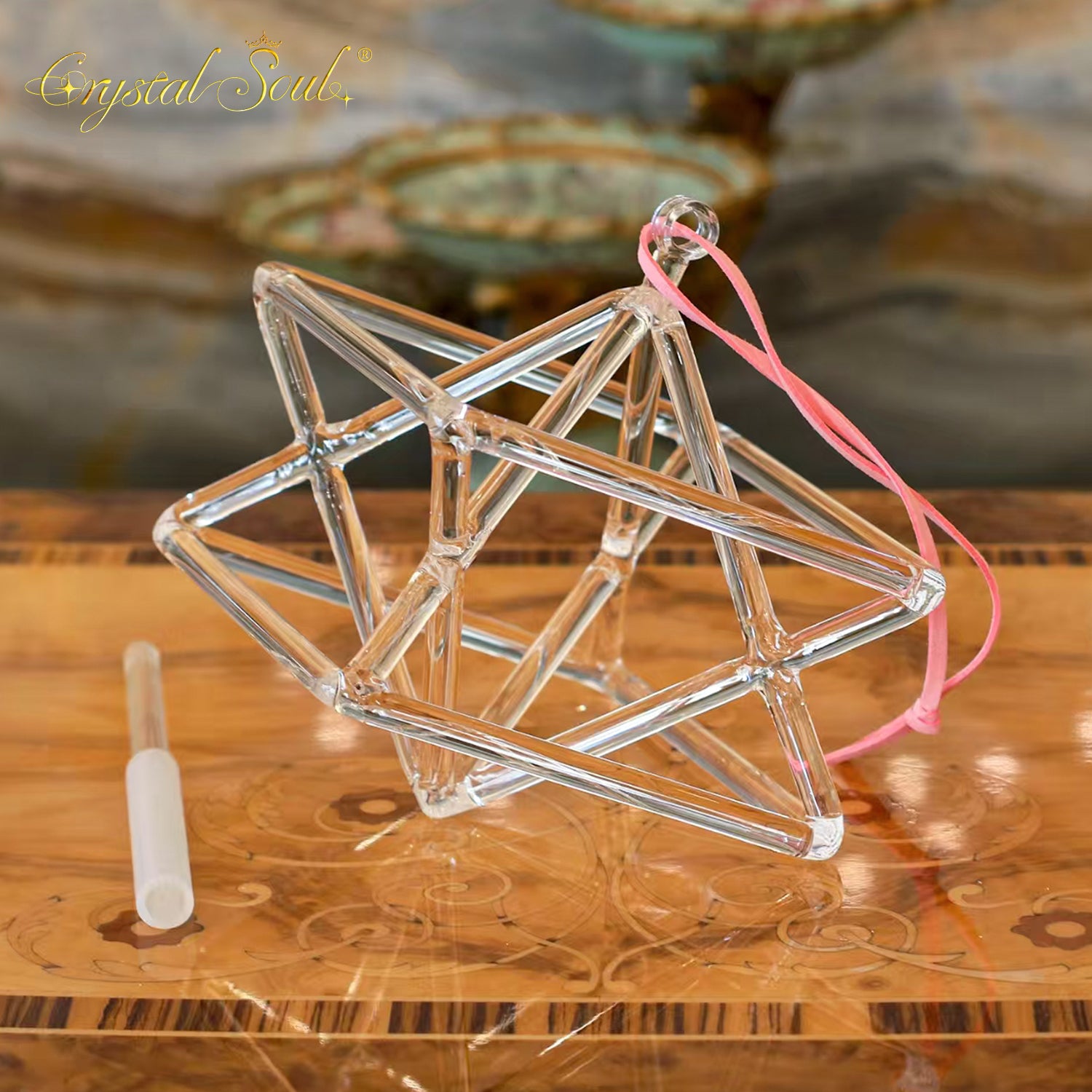 Crystal Soul Sacred Clear Crystal Merkaba Sound Healing Instrument