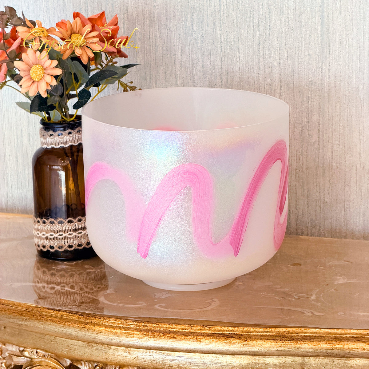Crystal Soul Thetis Alchemy Frosted Crystal Singing Bowl