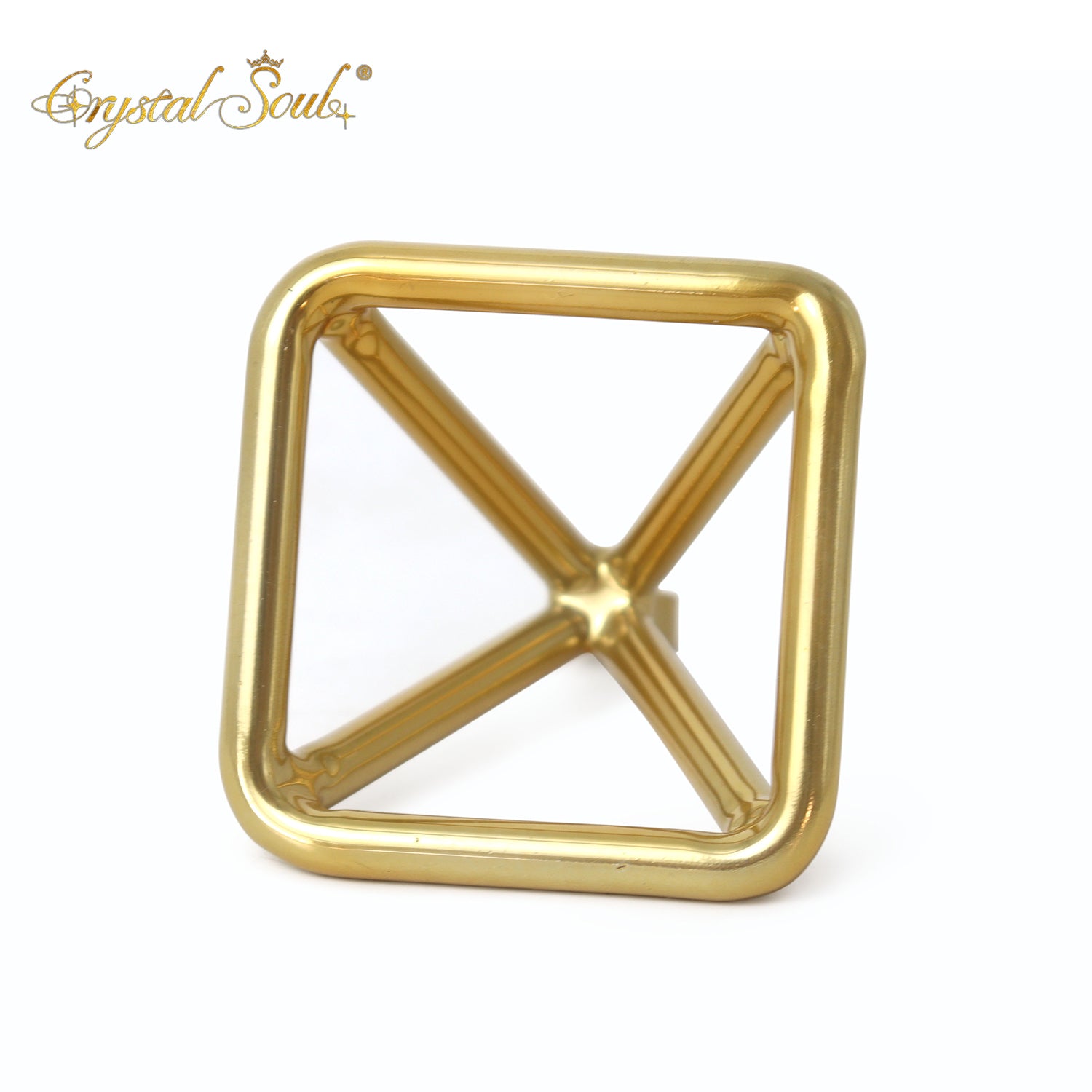 Crystal Soul Golden Mini Pyramid