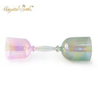 Crystal Soul Aurora Pink Green Gradient Double-headed Crystal Holy