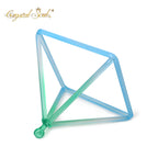 Crystal Soul Sky Azure Green Gradient Crystal Pyramid