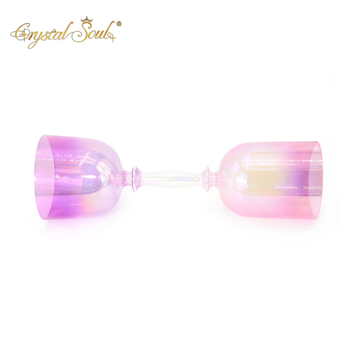 Crystal Soul Pink Purple Gradient Clear Double-headed Crystal Holy