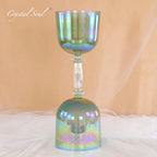 Crystal Soul Green Aurora Double-headed Crystal Holy