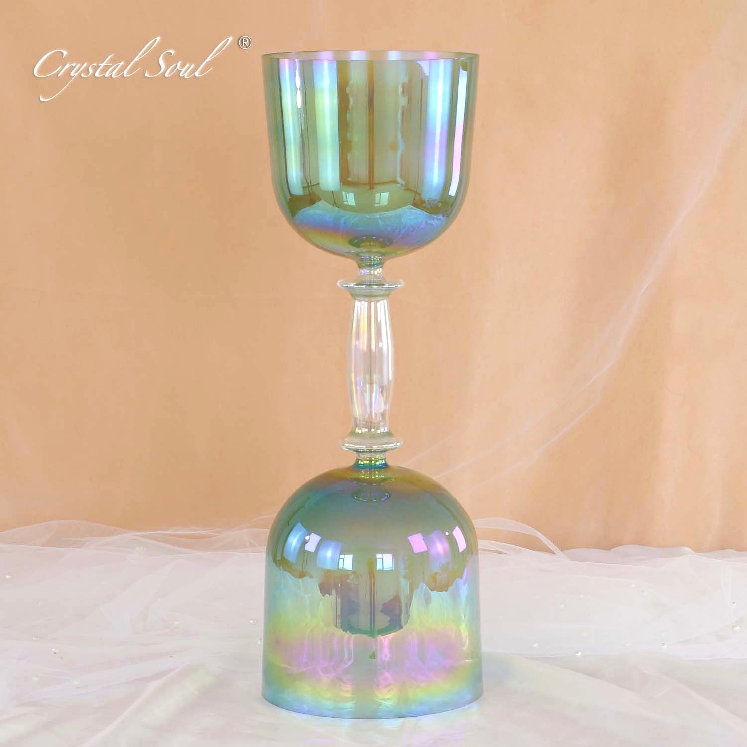 Crystal Soul Green Aurora Double-headed Crystal Holy