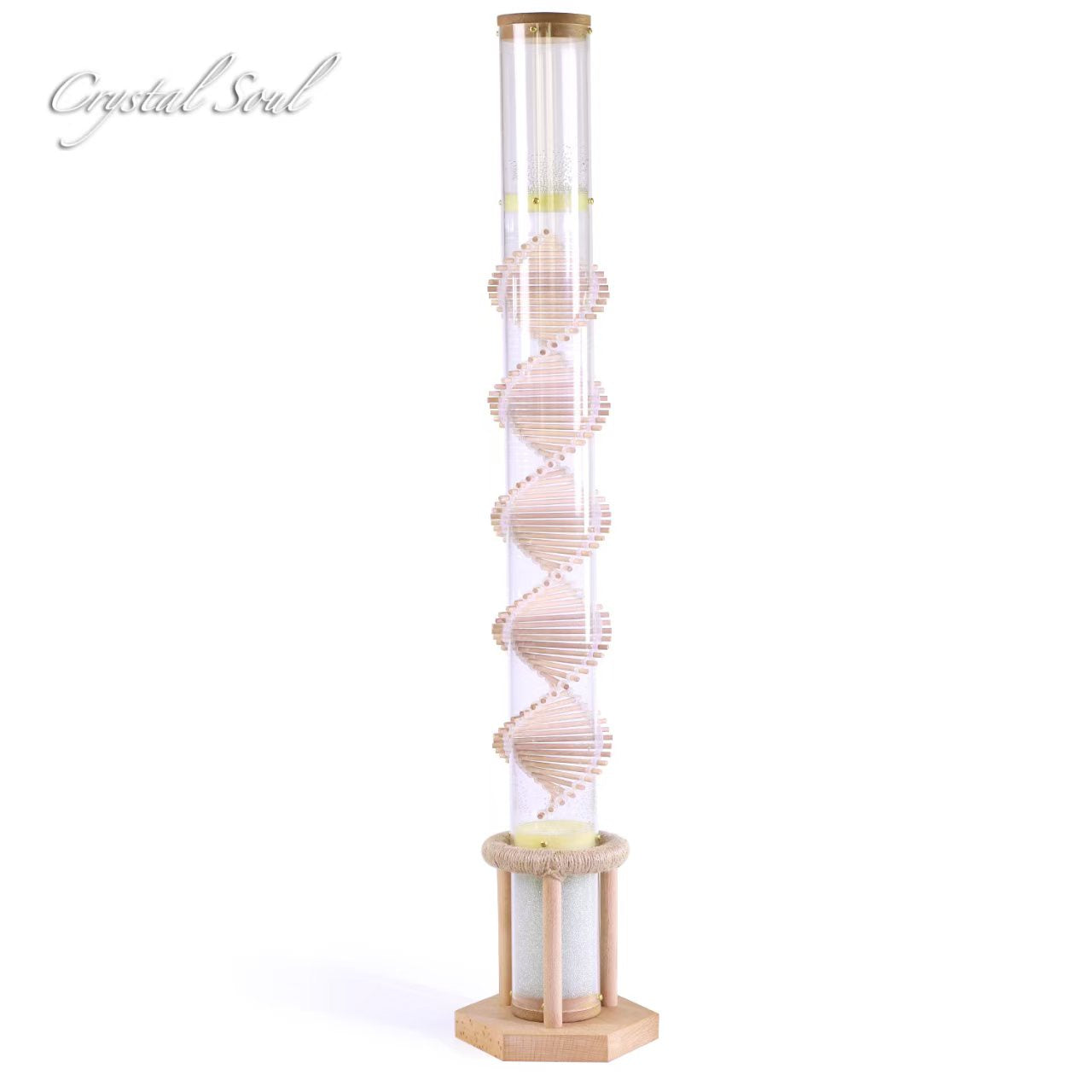 CrystalSoul DNA Rain Stick 60s Longer with Wooden Stand Holder